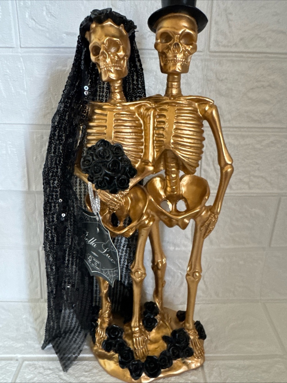Bella Lux Gold Skeleton Bride & Groom Wedding Decor | NWT